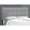 Monarch Specialties Bed, Full Size, Platform, Bedroom, Frame, Upholstered, Linen Look, Wood Legs, Grey, Transitional I 5920F - alternate 3